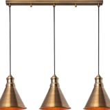 Rsylight Retro Metal Eskitme Kaplama Masa Üstü 3 lü Dekoratif Rustik Avize