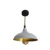 Rsylight Retro Metal Mafsallı Tavan Avize Rustik Tekli Sarkıt Beyaz İçi Sarı