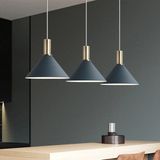 Rsylight Retro Metal Masa Üstü 100 cm Rustik Dekoratif Gri Sarkıt 3'lü Avize