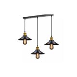Rsylight Retro Metal Masa Üstü Sıralı 3'Lü Rustik Sarkıt Avize 60 Cm