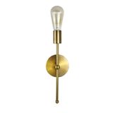 Rsylight Retro Metal Mat Gold Dekoratif Rustik Duvar Aplik