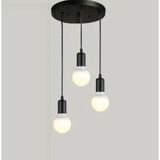 Rsylight Retro Metal Sarkıt Avize Rustik 3 Lü Sarkıt Avize 30 cm - 1 - Siyah