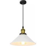 Rsylight Retro Metal Sarkıt Avize Rustik Tekli Sarkıt 28 cm - Beyaz