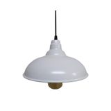 Rsylight Retro Metal Sarkıt Avize Rustik Tekli Sarkıt Beyaz İçi Beyaz