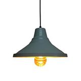 Rsylight Retro Metal Sarkıt Avize Rustik Tekli Sarkıt Beyaz İçi Sarı Cafe Mutfak Aydınlatma