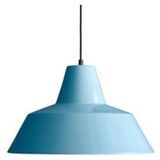 Rsylight Retro Metal Sarkıt Avize Rustik Tekli Sarkıt Mavi Içi Beyaz Cafe Mutfak Aydınlatma 22 cm - Siyah