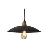 Rsylight Retro Metal Sarkıt Avize Rustik Tekli Sarkıt Siyah Gold Askılı Çap:30 cm