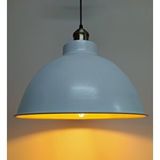 Rsylight Retro Metal Sarkıt Avize Rustik Tekli Sarkıt Siyah İçi Beyaz Mutfak Cafe Gri