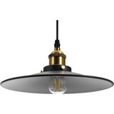 Rsylight Retro Metal Sarkıt Avize Siyah Içi Beyaz 30CM