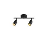 Rsylight Retro Metal Siyah 2 Li 180 Derece Hareketli Led Spot Avize Günışığı Ampullü