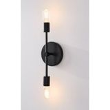 Rsylight Retro Metal Siyah Dekoratif 2 Li Rustik Duvar Aplik