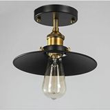 Rsylight Retro Metal Siyah Tekli Tavan Plofyoner Rustik Avize