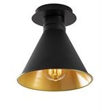 Rsylight Retro Metal Tavan Plofyoner Siyah Dekotatif Rustik Avize Çap:17 Cm