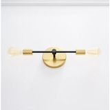 Rsylight Retro Modern Gold 2 Li Tavan Plofyoner Rustik Avize - Siyah