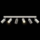 Rsylight Retro Modern İNOX180 Derece Hareketli Modern Spor 6 Lı LED Spot Avize Günışığı Ampullü - Krom