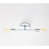 Rsylight Retro Modern Krom 2 Li Tavan Plofyoner Rustik Avize - Siyah