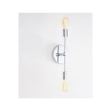 Rsylight Retro Modern Krom Dekoratif 2 Li Rustik Duvar Aplik