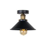 Rsylight Retro Plofonyer Tavan Avize Tekli Siyah Rustik 23CM