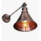 Rsylight Retro Rustik Metal Akrobatik Mafsallı Bakır Eskitme Kaplama Dekoratif Duvar Aplik