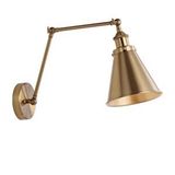 Rsylight Retro Rustik Metal Akrobatik Mafsallı Eskitme Kaplama Dekoratif Duvar Aplik Altın