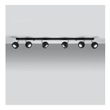 Rsylight Retro Siyah 180 Derece Hareketli Modern Spor 4 Lü Led Spot Avize Beyaz Ampullü 120 CM