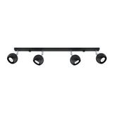 Rsylight Retro Siyah 180 Derece Hareketli Modern Spor 4 Lü Led Spot Avize Beyaz Ampullü