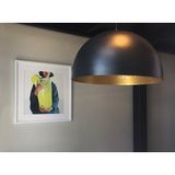 Rsylight Retro Siyah Içi Sarı Metal Sarkıt Avize 40 cm
