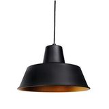 Rsylight Retro Siyah Içi Sarı Metal Sarkıt Avize
