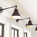 Rsylight Retro Siyah Metal Mafsallı Akrobatik Dekoratif Rustik Aplik