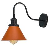 Rsylight Retro Siyah Turuncu Metal Modern Dekoratif Rustik Aplik
