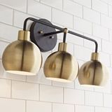 Rsylight Rsyligt Retro Metal Eskitme Kaplama Dekoratif 3 Lü Tavan Duvar Dekoratif Vintage Rustik Aplik Siyah