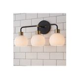 Rsylight Rsyligt Retro Metal Siyah Beyaz Opal Camlı 3 lü Tavan Duvar Dekoratif Vintage Rustik Aplik