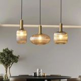 Rsylight Rustik Dekoratif Metal Modern Masa Üstü Eskitme Kaplama Bal Opal Camlı 3 lü Avize
