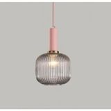 Rsylight Rustik Dekoratif Metal Modern Pudra Somon Opal Füme Camlı Tekli Avize - Bal Cam - 0