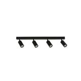 Rsylight RY802196SY Metal Modern Spor 4'lü Siyah Mafsallı Beyaz Ampullü Led Spot Avize