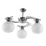 Rsylight Rys Modern Krom 3 Lü Spor Dekoratif Camlı Tavan Sarkıt Avize Siyah