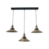 Rsylight Rys Retro Eskitme Kaplama 3 Lü Masa Üstü Sıralı Dekoratif Rustik Sarkıt Avize Çap 60 cm - 1 - Siyah
