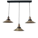 Rsylight Rys Retro Eskitme Kaplama 3 Lü Masa Üstü Sıralı Dekoratif Rustik Sarkıt Avize Çap 60 Cm Siyah