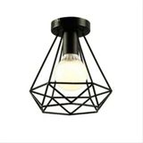 Rsylight Rys Retro Metal 1 Li Siyah Tavan Plofyoner Kafes Rustik Avize