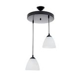 Rsylight Rys Retro Metal 2 Li Opal Camlı Modern Sarkıt Avize Çap:30 Cm