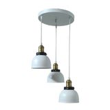 Rsylight Rys Retro Metal Beyaz 3 Lü Eskitme Duylu Dekoratif Rustik Sarkıt Avize Çap:30 cm - Siyah