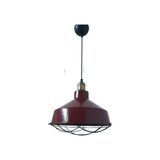 Rsylight Rys Retro Metal Bordo Eskitme Duylu Kafesli Ruktik Tekli Sarkıt Kafe Mutfak Aydınlatma Çap:30 cm - 1 - Siyah