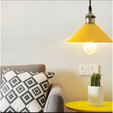 Rsylight Rys Retro Metal Dekorarif Sarıtekli Sarkıt Kafe Mutfak Aydınlatma Çap.30 cm - Siyah