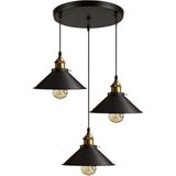 Rsylight Rys Retro Metal Dekoratif 3 Lü Dekoratif Rustik Sarkıt Avize Çap:30 cm - 1 - Siyah