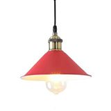 Rsylight Rys Retro Metal Kırmızı Tekli Sarkıt Kafe Mutfak Aydınlatma Çap.30 Cm