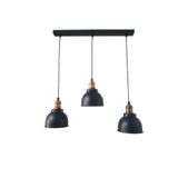 Rsylight Rys Retro Metal Siyah Dekoratif 3 Lü Masa Üstü Sıralı Rustik Sarkıt Avize En:60 Cm
