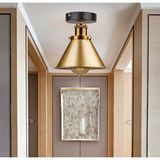 Rsylight Rys Retro Metal Tavan Plofyoner Gold Dekotatif Rustik Avize Çap:17 cm - Siyah