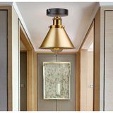 Rsylight Rys Retro Metal Tavan Plofyoner Gold Dekotatif Rustik Avize Çap:17 Cm