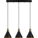 Rsylight Rys Retro Siyah 3 Lü Masa Üstü Sıralı Dekoratif Rustik Sarkıt Avize En 60 cm - 1