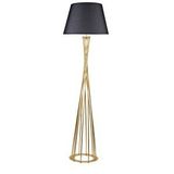 Rsylight Rys Tasarım Retro Lambader Köşe Lambası Mat Gold Siyah Başlık 45cm Başlık